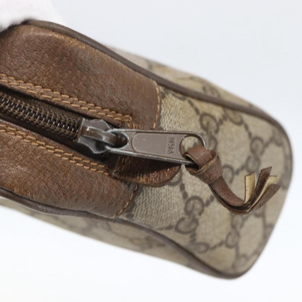 GUCCI GG Supreme Web Sherry Line Clutch Bag PVC Beige Gold 89 01 012 Auth 158514 - Picture 8 of 16